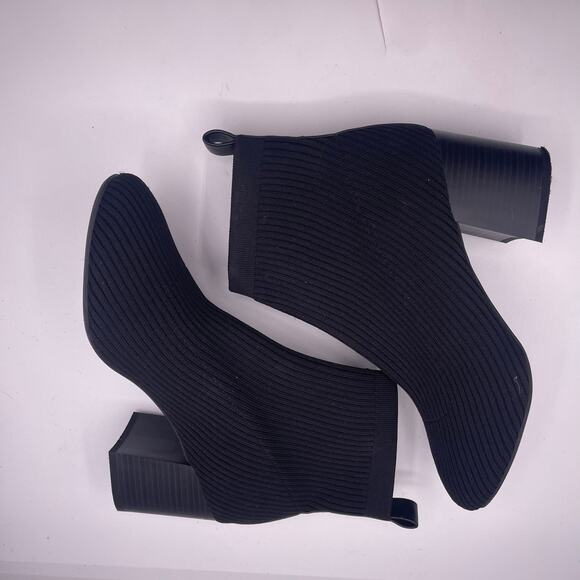 Lauren Conrad LC Lithops Knit Ankle Boots Black  Memory Foam Womens 8 - Picture 4 of 5